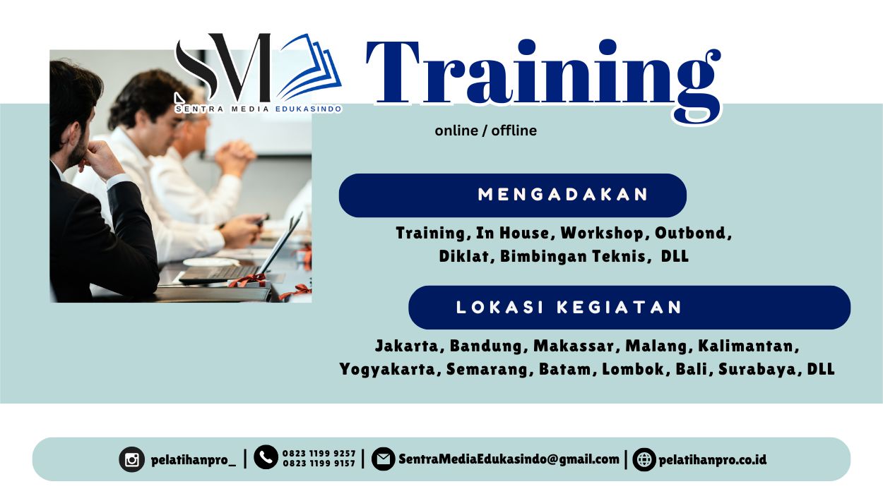 Training pentingnya legal awareness bagi manajer dan supervisor membantu memahami risiko hukum, kepatuhan regulasi, dan pengambilan keputusan bisnis yang aman.