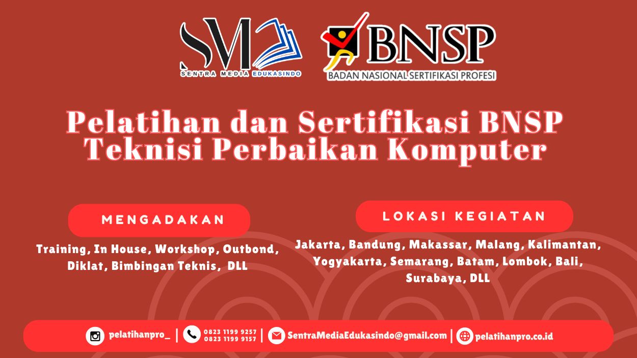 Pelajari kompetensi Teknisi Perbaikan Komputer dan raih Sertifikasi BNSP untuk meningkatkan keahlian teknis komputer tahun 2026.