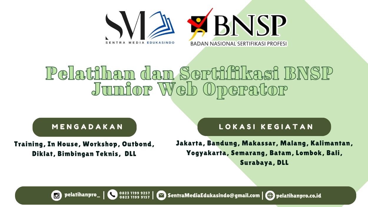 Pelajari kompetensi Junior Web Developer dan raih Sertifikasi BNSP untuk meningkatkan karier di bidang pengembangan website tahun 2026.